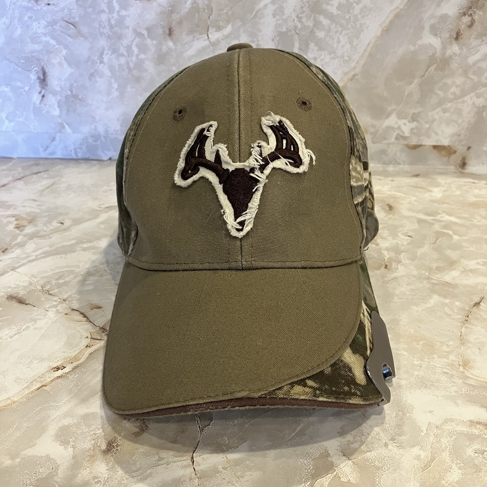 BIG SHOT Camo Deer Adjustable Cap Hat Built-In Bottle Opener Big Sky Carvers